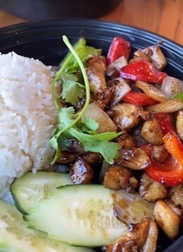 Shaken Chicken with Rice.